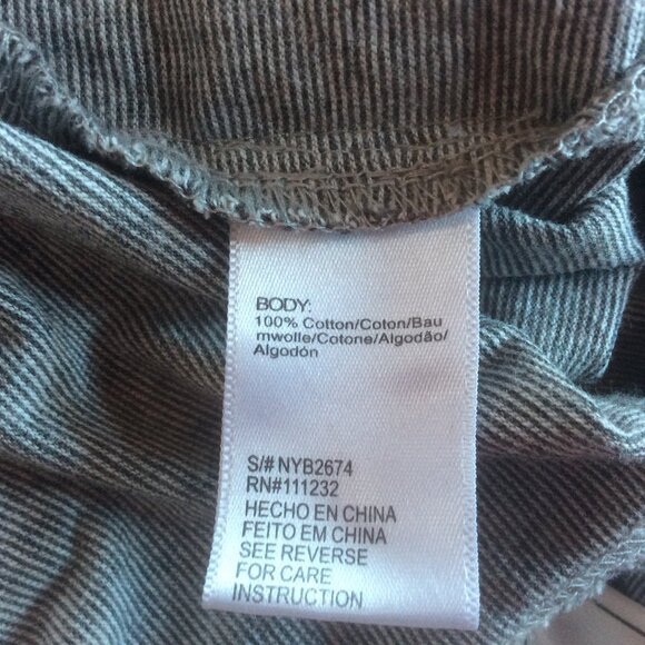 NYTT Gray & White Striped Lagenlook Wide Leg Racerback Festival Jumper SZ Medium - Picture 5 of 5